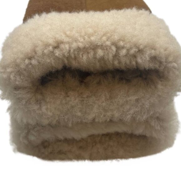 Shearling Sheepskin Leather Mittens – Unisex Winter Mittens - Picture 4 of 5